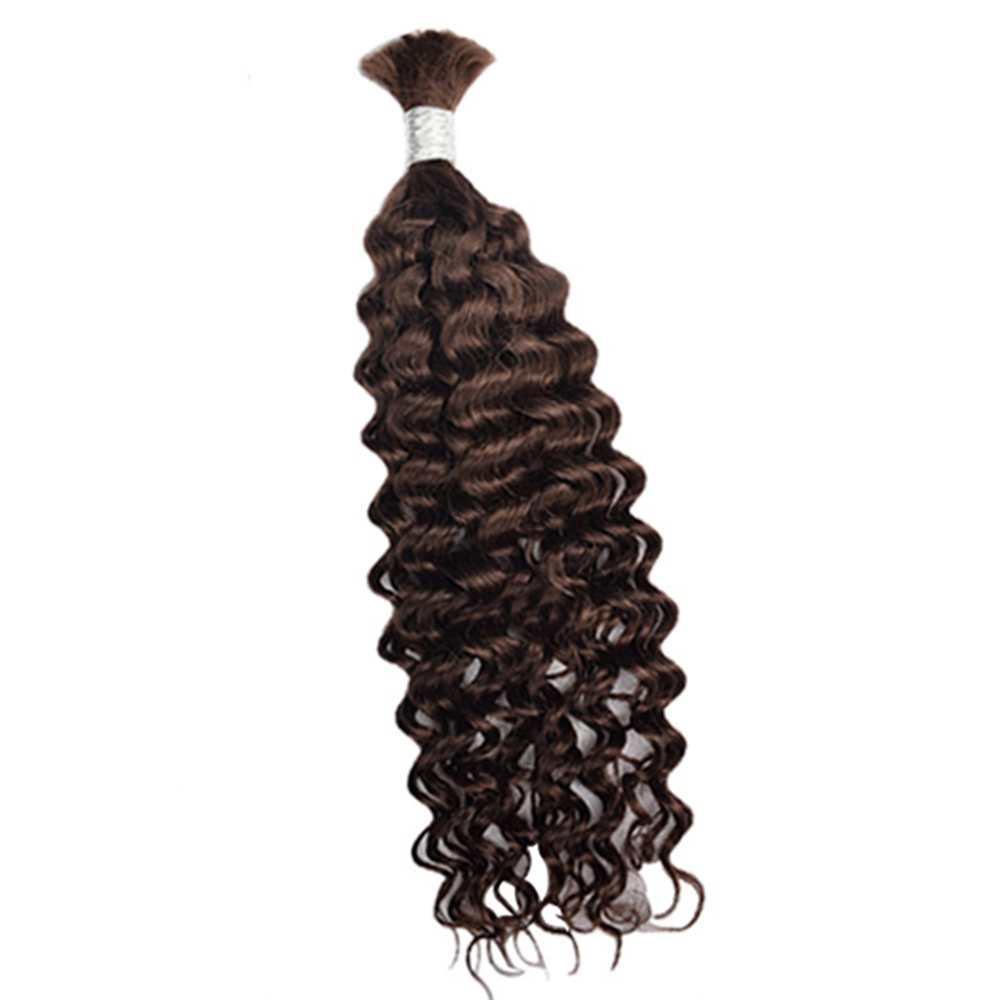 Premium Deep Curly Braiding Hair Extensions #2 Dark Brown | 100% Human