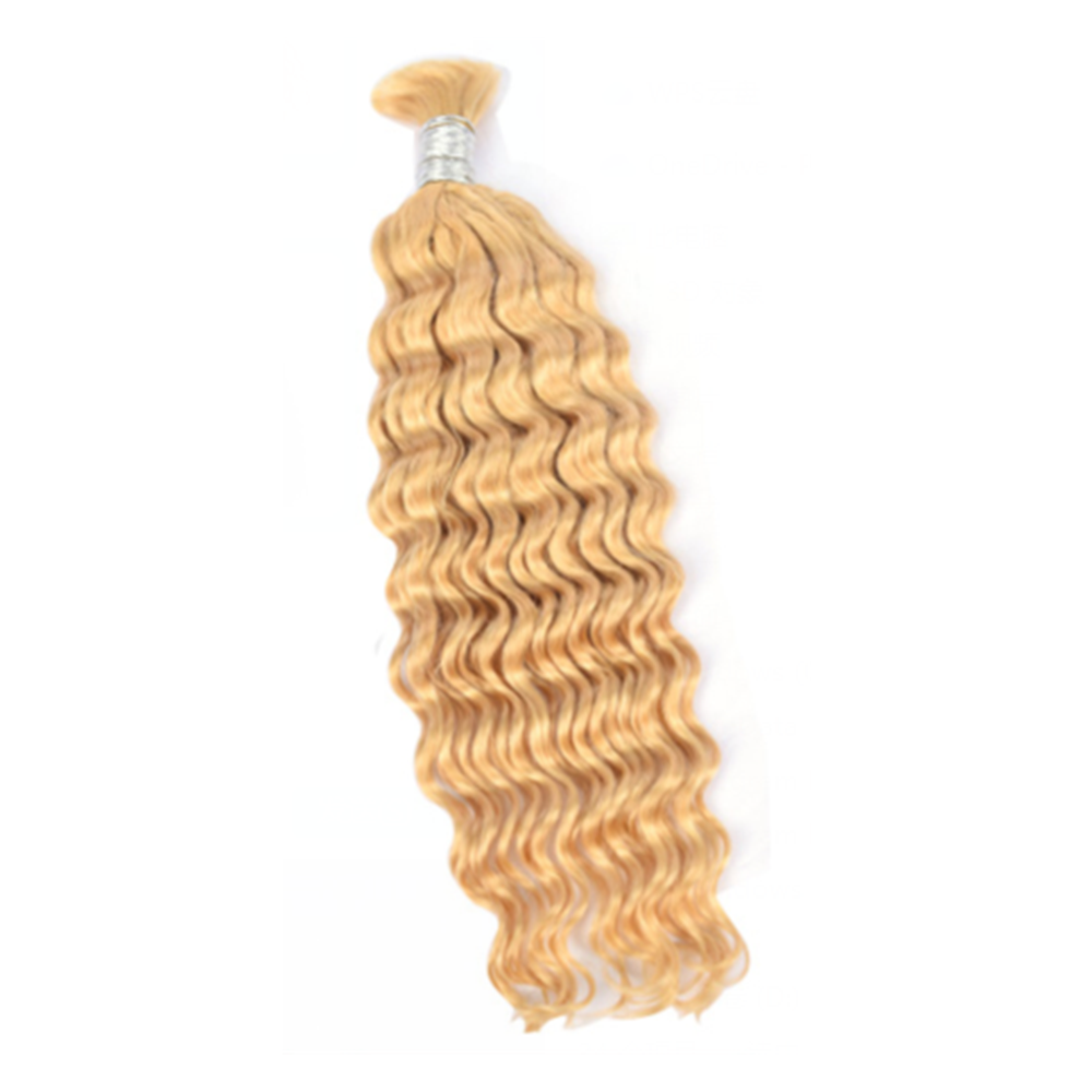 Premium Deep Wave Braiding Hair Extensions #613 Blonde | 100% Human