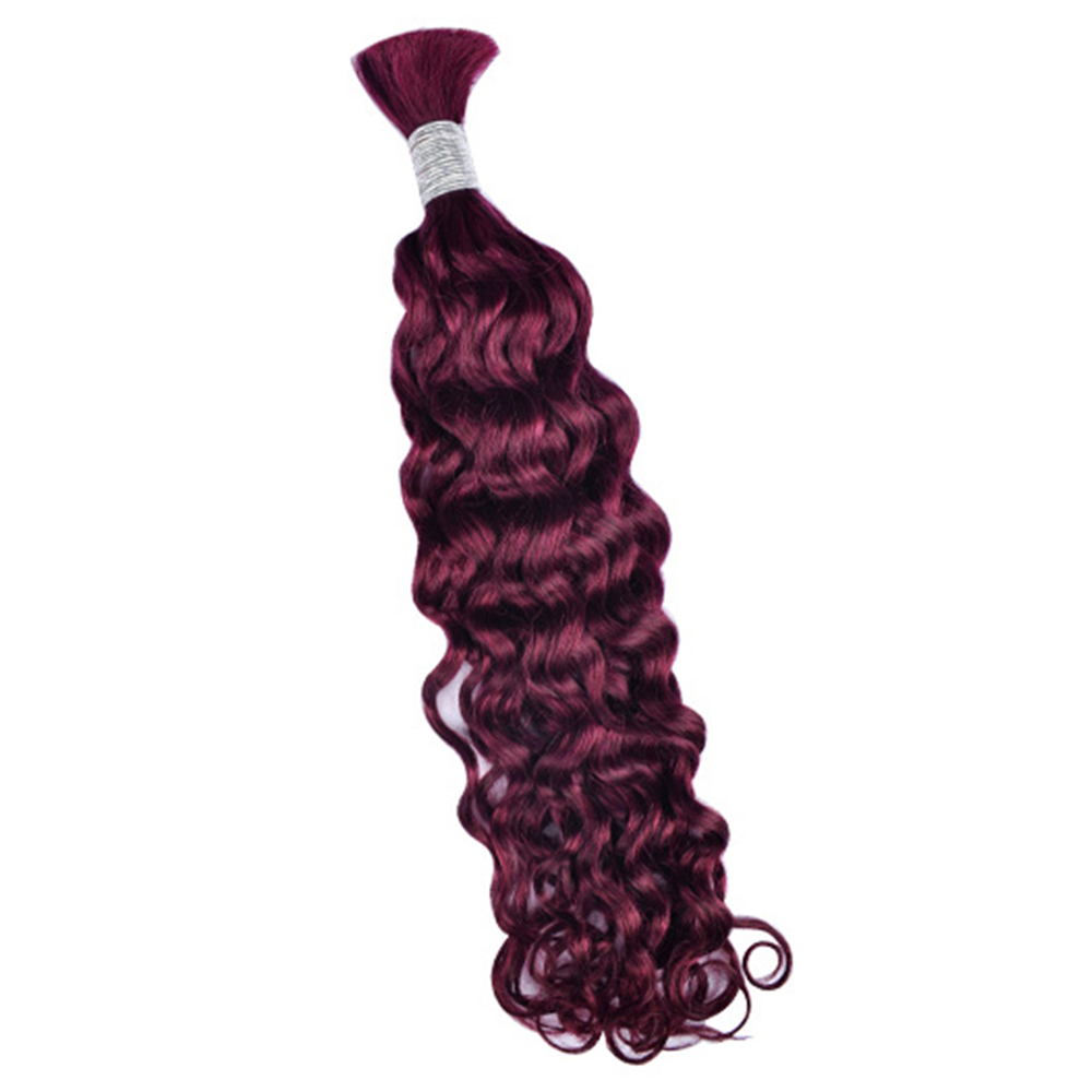 Premium Italy Curly Braiding Hair Extensions #99J Burgundy | 100%